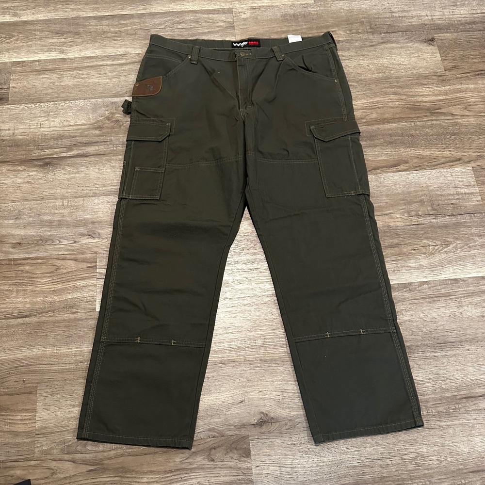 Wrangler RIGGS Workwear Ranger Cargo Pants 42x30 Olive Green Ripstop 103W060LD